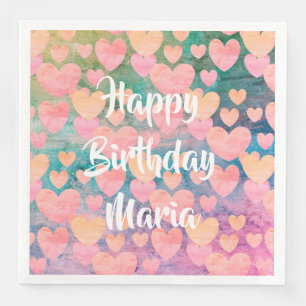 Serviette En Papier Joyeux anniversaire #Maria serviettes de fête par 