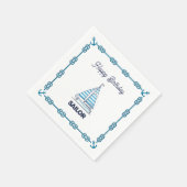 Serviette En Papier Joyeux Anniversaire Marin (Coin)