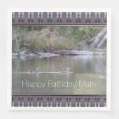 Serviette En Papier Joyeux Anniversaire Mate Designer Duck Paper Napki (Devant)