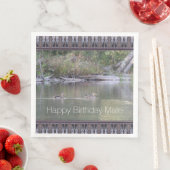 Serviette En Papier Joyeux Anniversaire Mate Designer Duck Paper Napki (En situation)