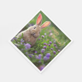 Serviette En Papier Joyeux Anniversaire Mignonne Bunny (Coin)