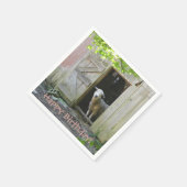 Serviette En Papier Joyeux Anniversaire Moutons adorables (Coin)