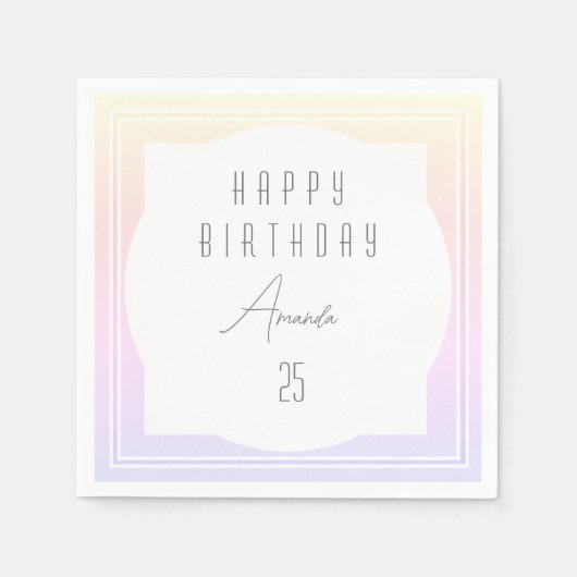 Serviette En Papier Joyeux anniversaire Napkins HAMbyWG (Devant)