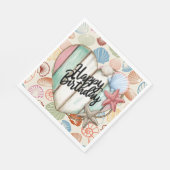 Serviette En Papier Joyeux anniversaire nautique (Coin)