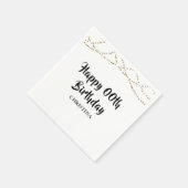 Serviette En Papier Joyeux anniversaire N'IMPORTE QUEL AGE Gold String (Coin)