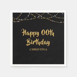 Serviette En Papier Joyeux anniversaire N'IMPORTE QUELLE ANNÉE Lumière