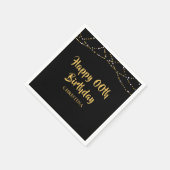 Serviette En Papier Joyeux anniversaire N'IMPORTE QUELLE ANNÉE Lumière (Coin)