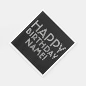 Serviette En Papier Joyeux Anniversaire & Nom personnalisable   (Coin)