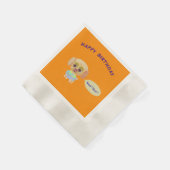 Serviette En Papier Joyeux anniversaire Orange (Coin)