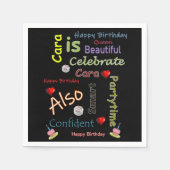 Serviette En Papier Joyeux Anniversaire Papier serviettes Cara (Devant)