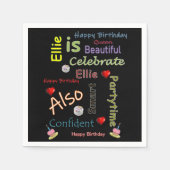 Serviette En Papier Joyeux Anniversaire Papier serviettes Ellie (Devant)