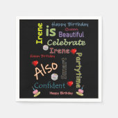 Serviette En Papier Joyeux Anniversaire Papier serviettes Irène (Devant)