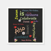 Serviette En Papier Joyeux Anniversaire Papier serviettes Jaxon (Devant)