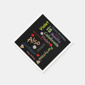 Serviette En Papier Joyeux Anniversaire Papier serviettes violet (Coin)