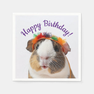 Serviette En Papier Joyeux Anniversaire - Parti Animal Guinée Pig #2