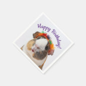 Serviette En Papier Joyeux Anniversaire - Parti Animal Guinée Pig #2 (Coin)