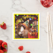 Serviette En Papier Joyeux Anniversaire - Parti Animal Guinée Pig Papi (En situation)