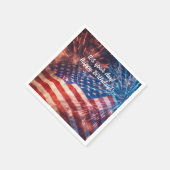 Serviette En Papier Joyeux anniversaire patriotique (Coin)