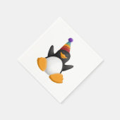 Serviette En Papier Joyeux Anniversaire Penguin Napkin (Coin)