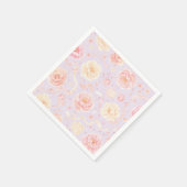 Serviette En Papier Joyeux Anniversaire, Peonies Shabby Chic (Coin)