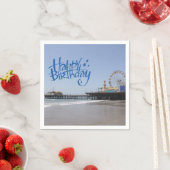 Serviette En Papier Joyeux anniversaire Père Noël Monica Pier (En situation)