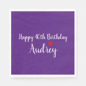 Serviette En Papier Joyeux anniversaire personnalisé (Devant)