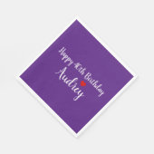 Serviette En Papier Joyeux anniversaire personnalisé (Coin)