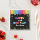 Serviette En Papier Joyeux Anniversaire Personnalisé Nom de l'année Ba (En situation)