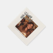 Serviette En Papier Joyeux Anniversaire Photo Amusante Élégante Fête P (Coin)