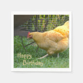 Serviette En Papier Joyeux Anniversaire Poulet Napkin (Devant)