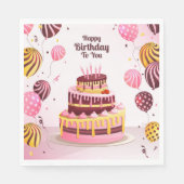 Serviette En Papier Joyeux Anniversaire Pour Vous (Devant)