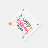 Serviette En Papier Joyeux Anniversaire Pour Vous (Coin)
