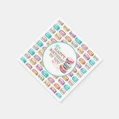 Serviette En Papier Joyeux Anniversaire Pour Vous | Macaron (Coin)