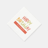 Serviette En Papier Joyeux Anniversaire Preppy Jouer Amusant Simple Sa (Coin)