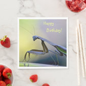 Serviette En Papier Joyeux Anniversaire priant Mantis (En situation)