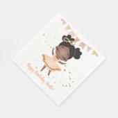 Serviette En Papier Joyeux anniversaire ! Princesse Ballerina avec cou (Coin)