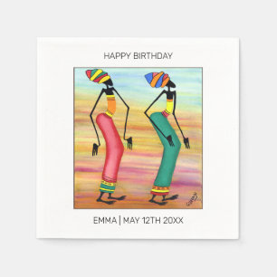 Serviette En Papier Joyeux anniversaire, promenade inspirante