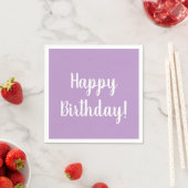 Serviette En Papier Joyeux anniversaire Purple Lilac fête d'anniversai (En situation)