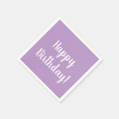 Serviette En Papier Joyeux anniversaire Purple Lilac fête d'anniversai (Coin)