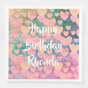 Serviette En Papier Joyeux anniversaire #Rhonda serviettes de fête par