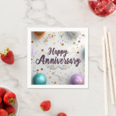 Serviette En Papier Joyeux Anniversaire serviettes (En situation)