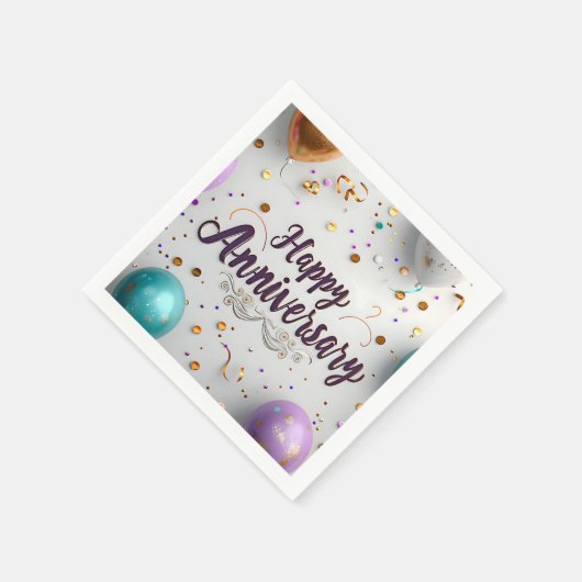 Serviette En Papier Joyeux Anniversaire serviettes (Coin)