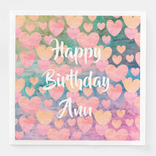 Serviette En Papier Joyeux anniversaire #serviettes de fête d'Ann par  (Devant)