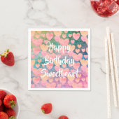 Serviette En Papier Joyeux Anniversaire serviettes de fête de l'amour (En situation)