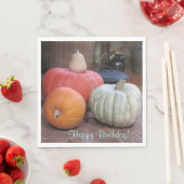 Serviette En Papier Joyeux Anniversaire Thème Automne (En situation)