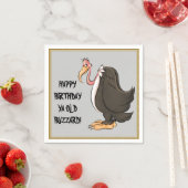 Serviette En Papier Joyeux Anniversaire Vieux Buzzard serviettes en pa (En situation)