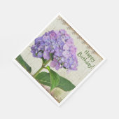 Serviette En Papier Joyeux Anniversaire violet Hydrangea (Coin)