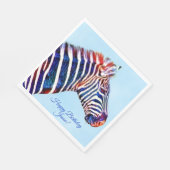 Serviette En Papier Joyeux anniversaire Zebra Imprimer des serviettes (Coin)