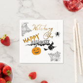 Serviette En Papier Joyeux apéritif d'Halloween (En situation)