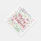 Serviette En Papier Joyeux Arbres de Noël Papier serviettes (Coin)